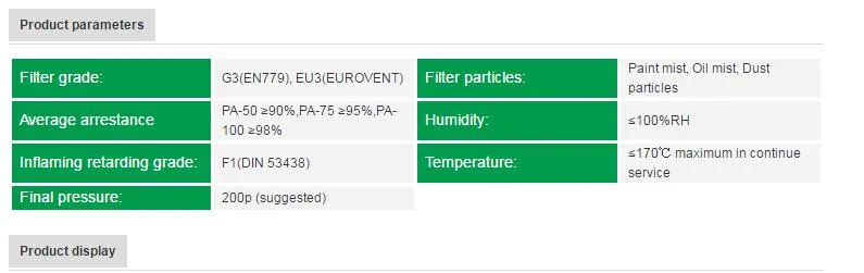 Fiberglass Floor Filter, Paint Stop Filter Media