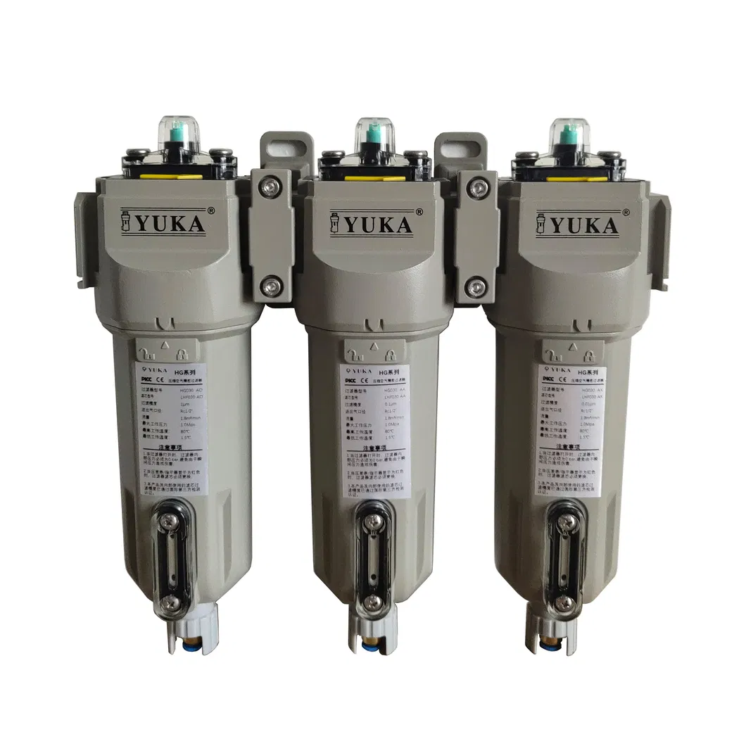 254cfm Industrial Air Filter Coalescing Air Filter with Automatic Drain