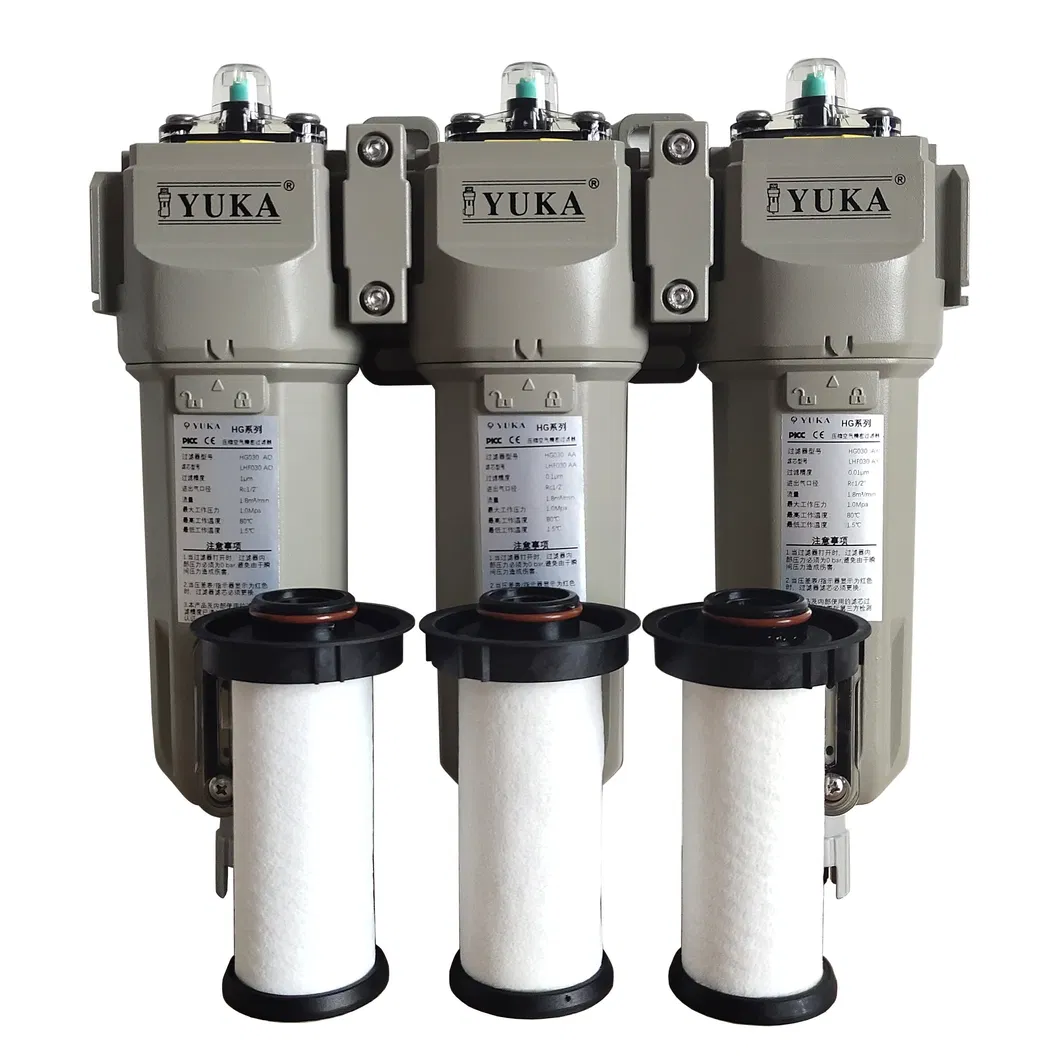 254cfm Industrial Air Filter Coalescing Air Filter with Automatic Drain