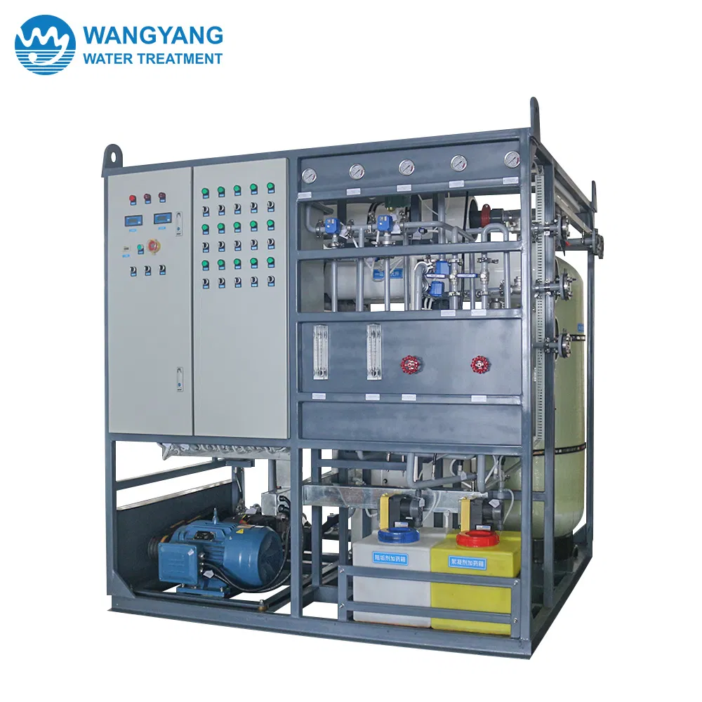 30tpd 2-Stage Membrane Reverse Osmosis Seawater Desalination Water Treatment System for Ship