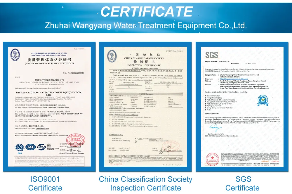 30tpd Industrial Marine Stainless Steel Seawater Desaliantion Equipment for Drinking