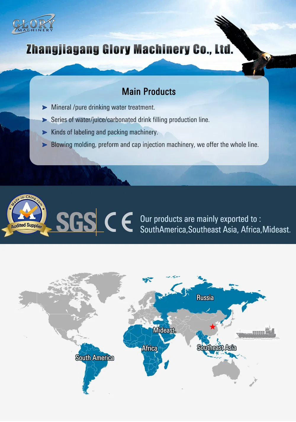 6000L/H RO Water Treatment Equipment for Water Factory