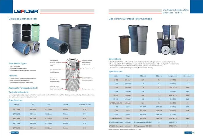 Air Inlet Filter Elements 26 Inch Conical Filter P19-1039 Donaldson