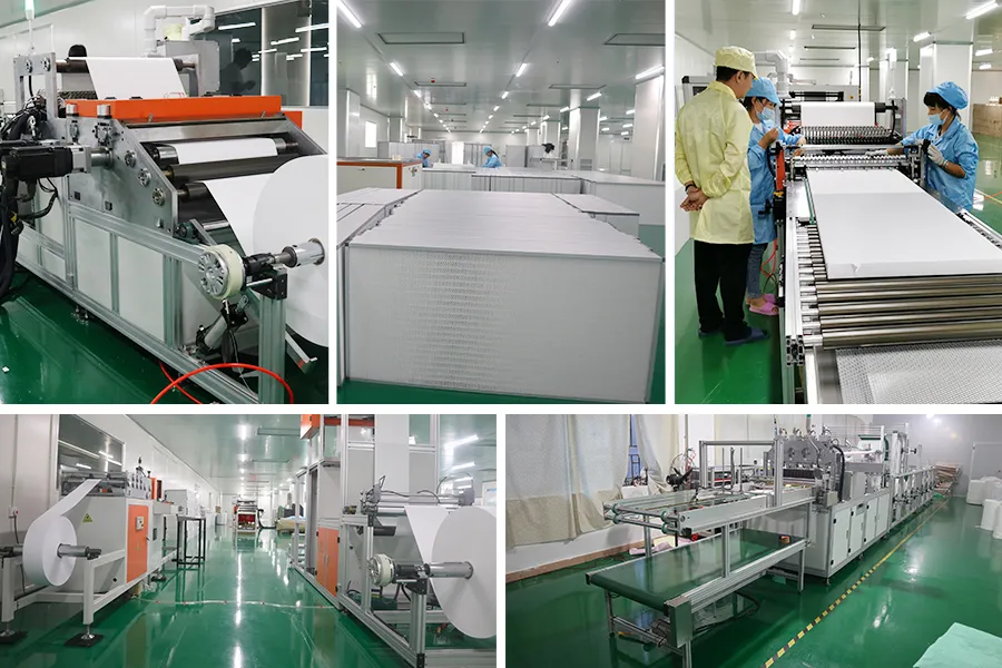 Aluminium Frame Deep Pleat HEPA Box Air Filter for Industrial Filtration