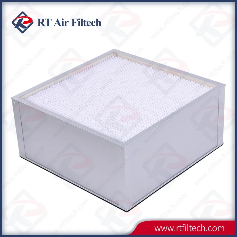 Aluminium Frame Deep Pleat HEPA Box Air Filter for Industrial Filtration