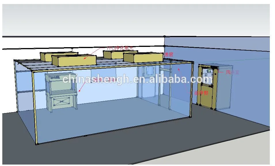 Aluminum Profile for Pharmaceutical Clean Room Construction, Pharma Clean Room, Pharma Cleanroom