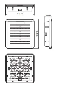 Cabinet Exhaust Fan and Filter Ntl-Ffl92