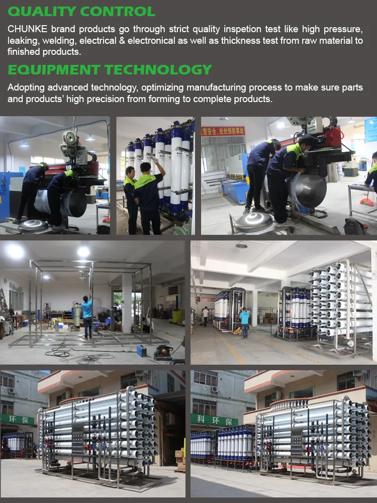 Chunke Stainless Steel Tank Make 15t RO Water Treatment Plant