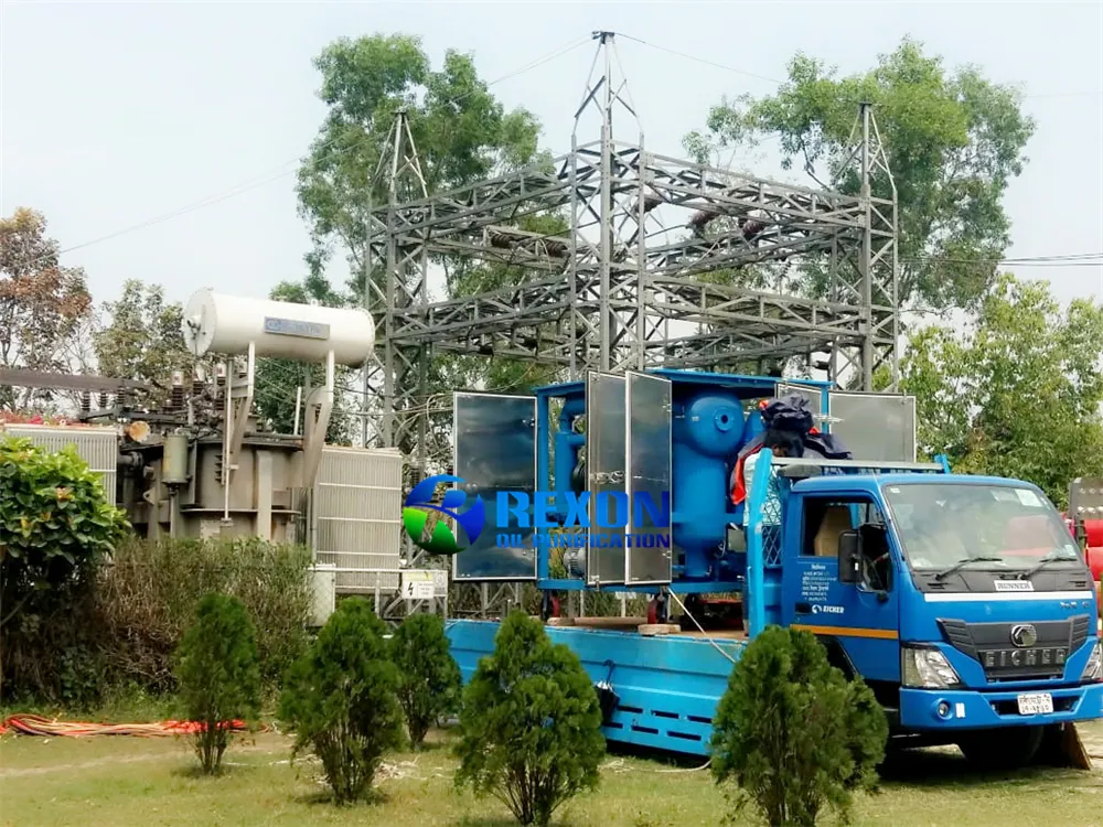 Double Vacuum Transformer Oil Filter Machine High Speed Degas Dewater