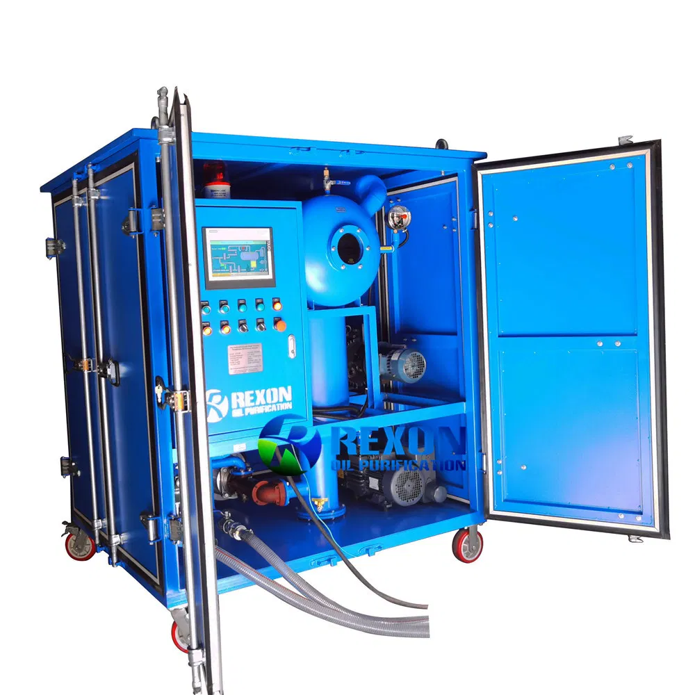 Double Vacuum Transformer Oil Filter Machine High Speed Degas Dewater