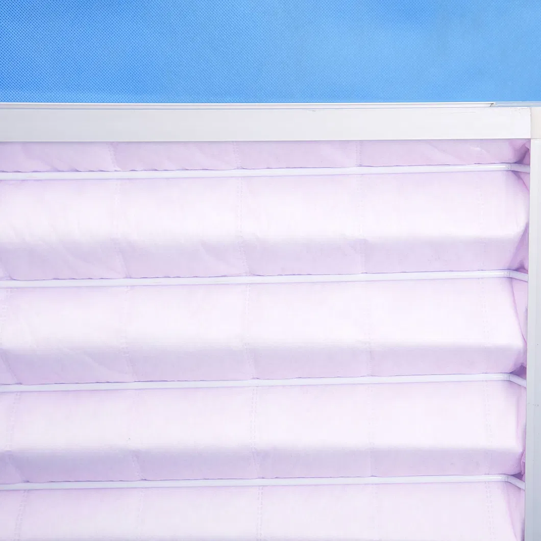 F7 HVAC Medium Efficiency Panel Air Filter Fine Skeleton Flat Air Filter for Industial Pharmaceutical Hospital Electronics and Cleanroom
