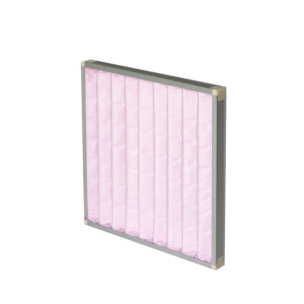 F7 HVAC Medium Efficiency Panel Air Filter Fine Skeleton Flat Air Filter for Industial Pharmaceutical Hospital Electronics and Cleanroom