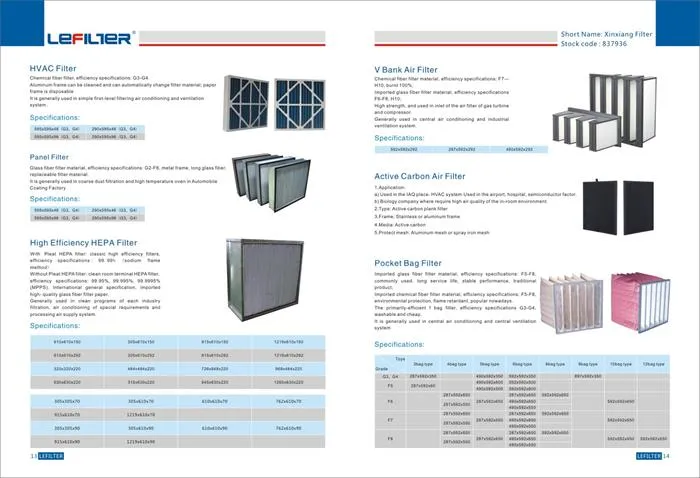 G4 Pre Pleated Primary Panel Air Filters