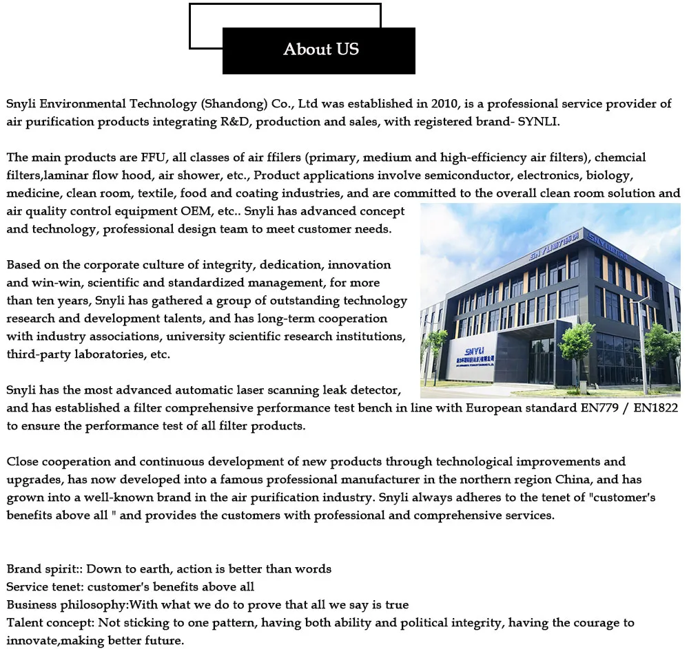 Galvanized Steel Fan Filter Unit HEPA Filter FFU