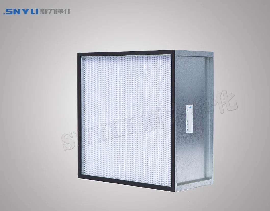 H13 (Above 99.995% @0.3 um) Deep Pleat HEPA Filter with Paper Clapboard and Aluminium Profile Frame