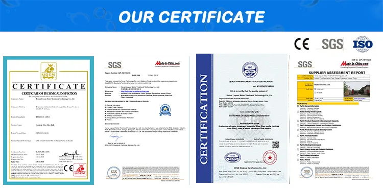 Large Water Purification Systems Washable Polyester Fiber Filter Balls