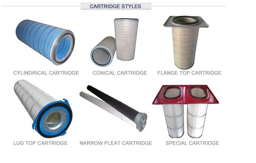 Manufacture Cement Silo Top Air Pleated Dust Bag Filter Cartridge