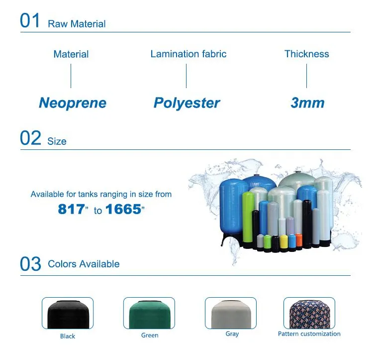 Neoprene Water Filtration System Water Resistant Tank Jacket