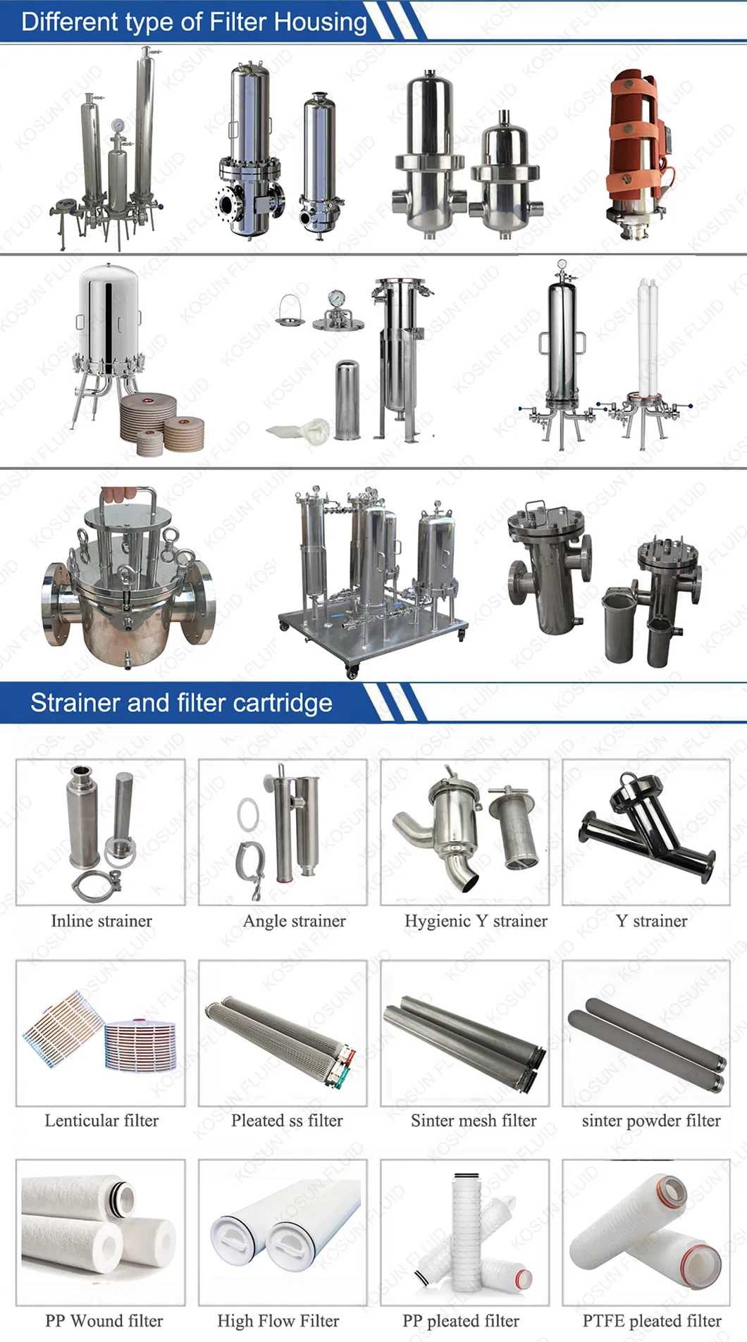 Stainless Steel Sanitary Wire Mesh Screen Tri Clamp Angle Type Strainer Filter