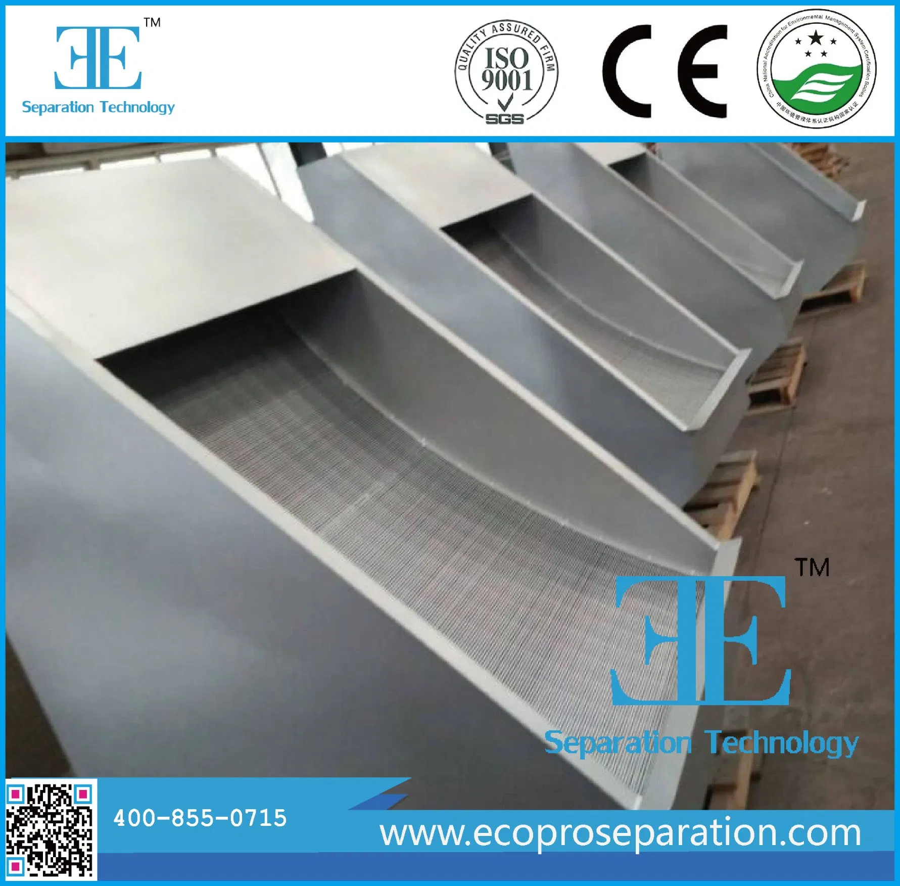 Wedge Wire Filter Static Sieve Bend Screen for Water and Effluent Treatment